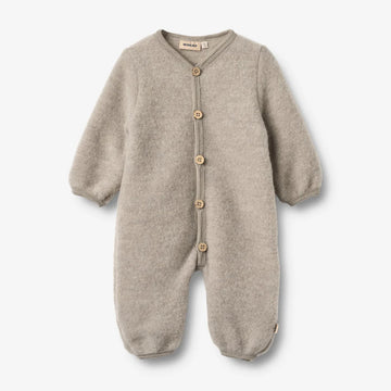 Wollfleece Anzug Levi khaki melange - Wheat